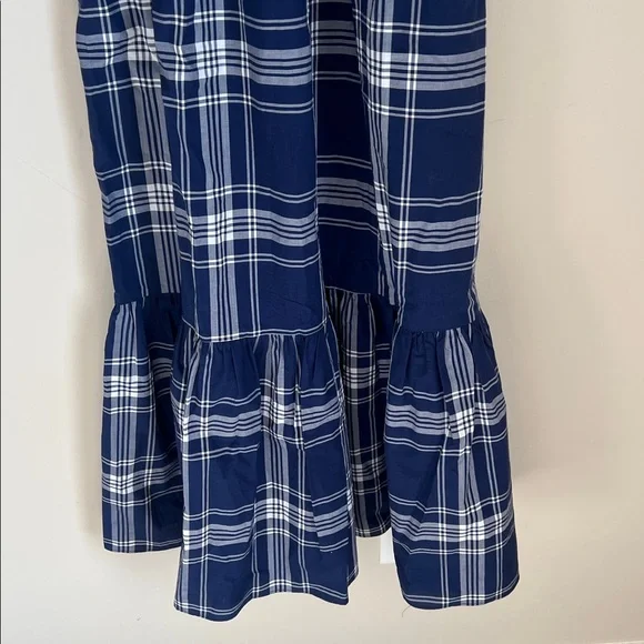 NWT Hill House The Nap Dress Blue Plaid Size Medium - Picture 3 of 9